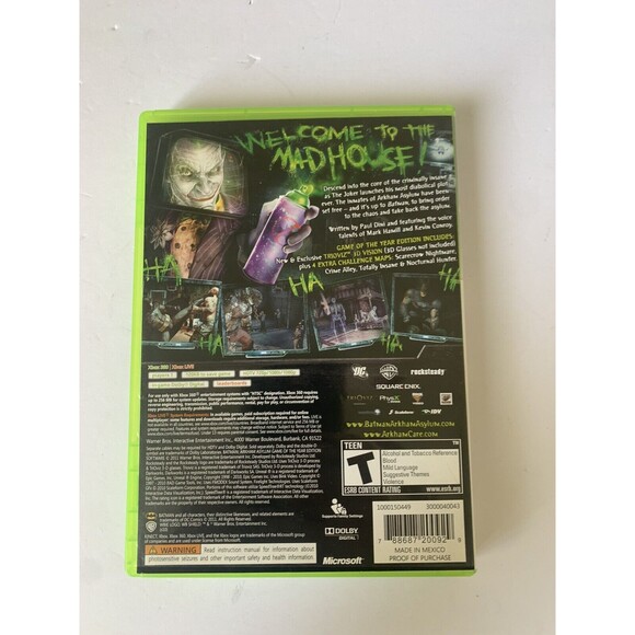 Batman: Arkham Asylum -- Game of the Year Edition (Microsoft Xbox 360, 2010) - Picture 2 of 5